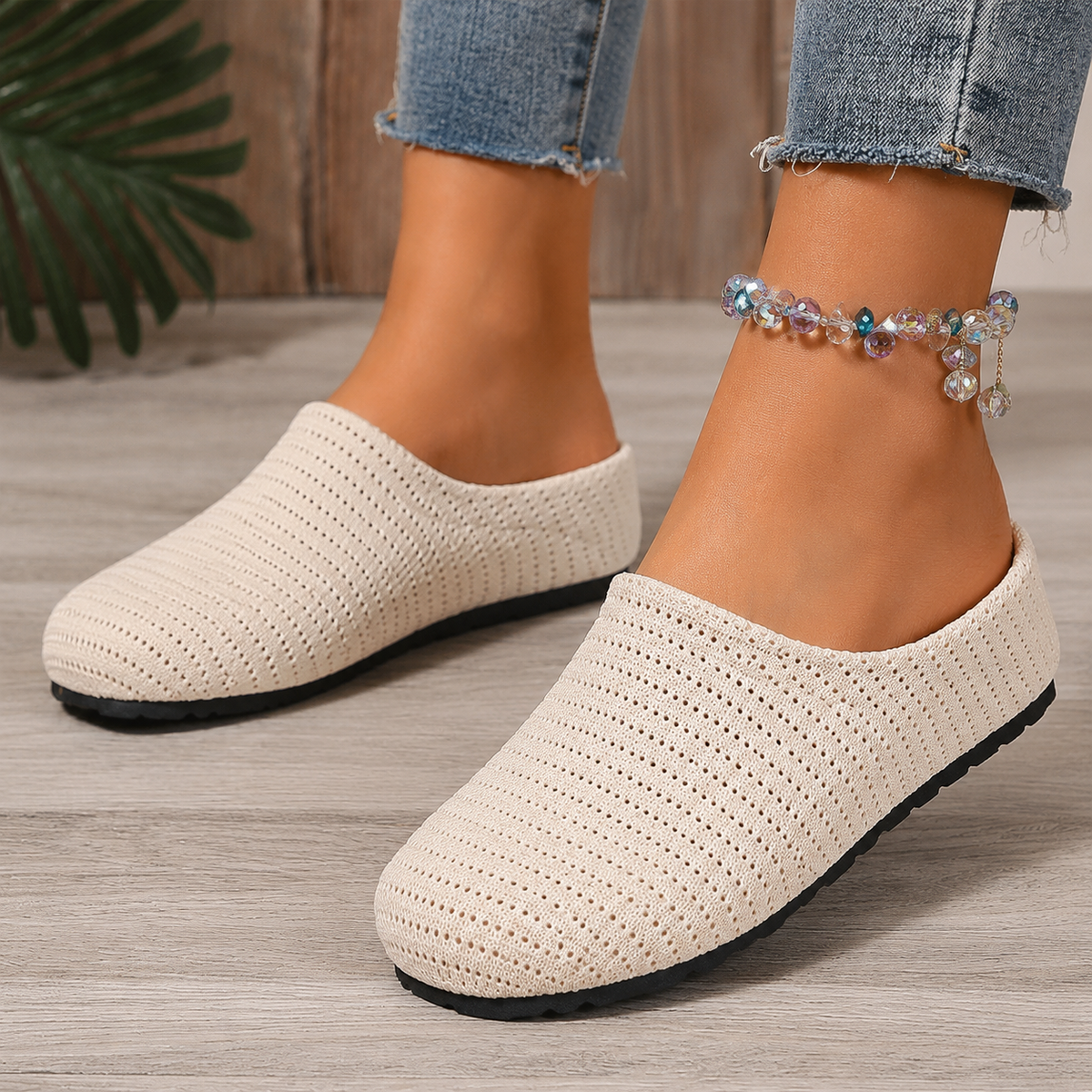Softmarch – Breathable Knit Slip-On Mules