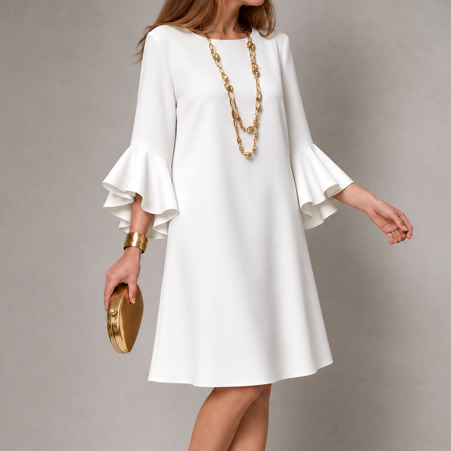 Hilaria – Women's Statement Bell Sleeve Mini Dress