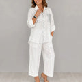 Solencia – Shimmer Pocket Shirt and Wide-Leg Pants Set