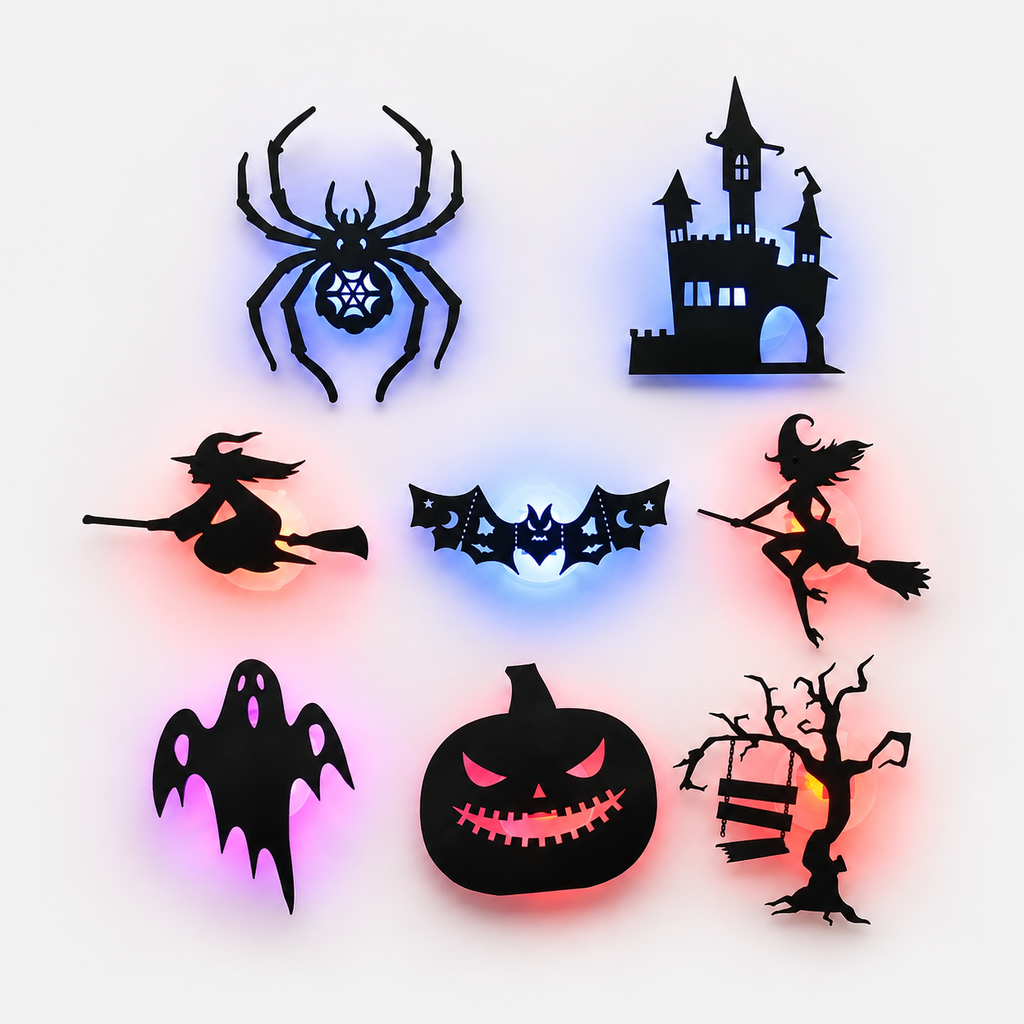 Glowmery – Light-Up Halloween Silhouette Wall Decal