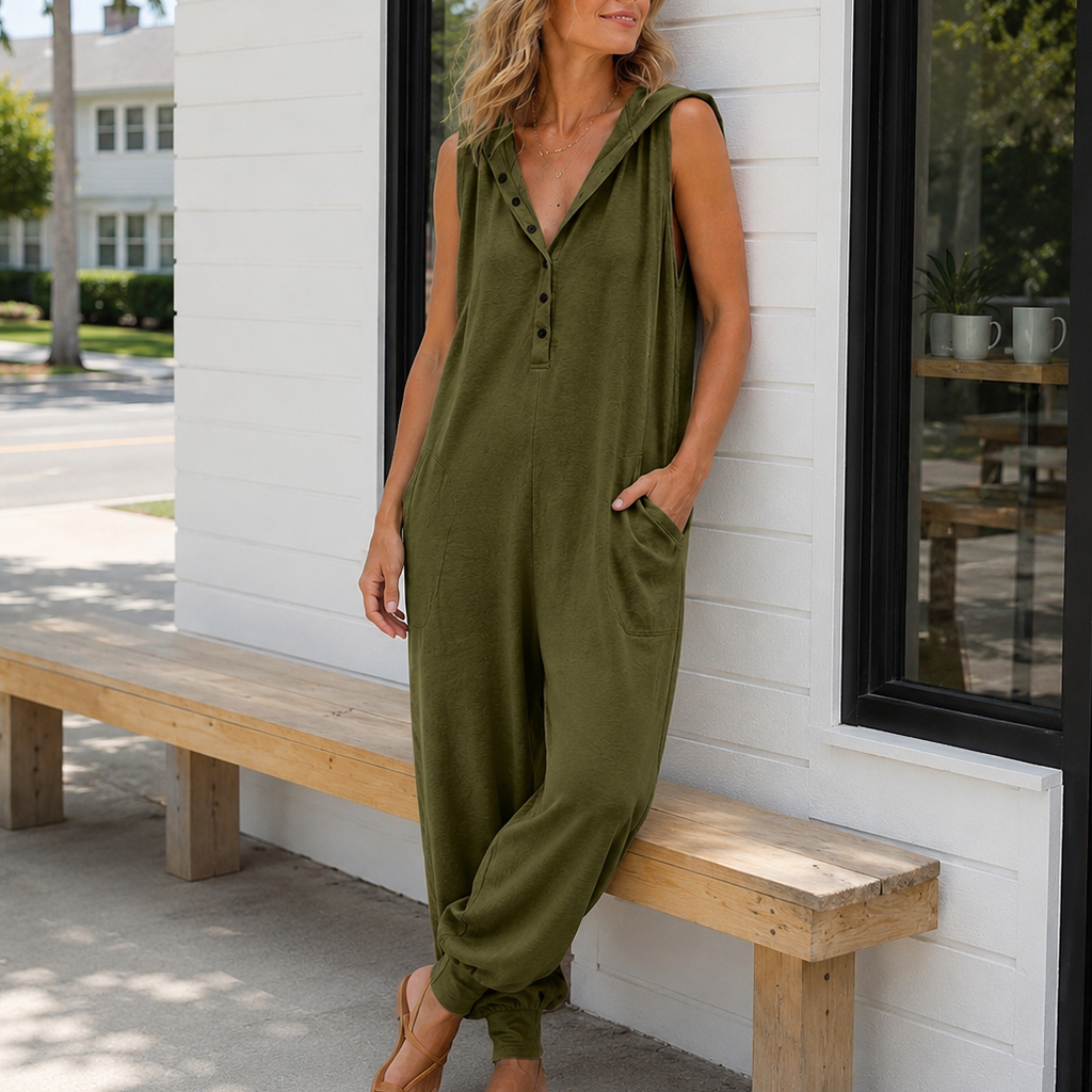 Wearbella – Sleeveless Hooded Jumpsuit That Skips The Guesswork