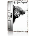 Peekaboo - Funny bathroom metal sign