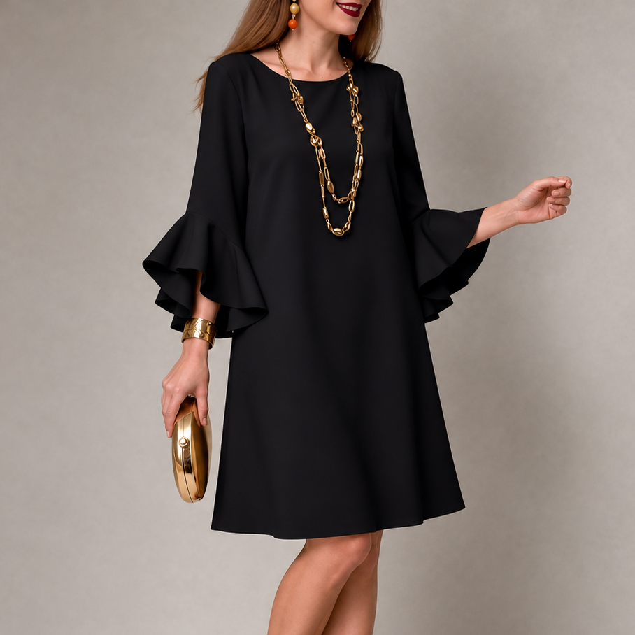 Hilaria – Women's Statement Bell Sleeve Mini Dress
