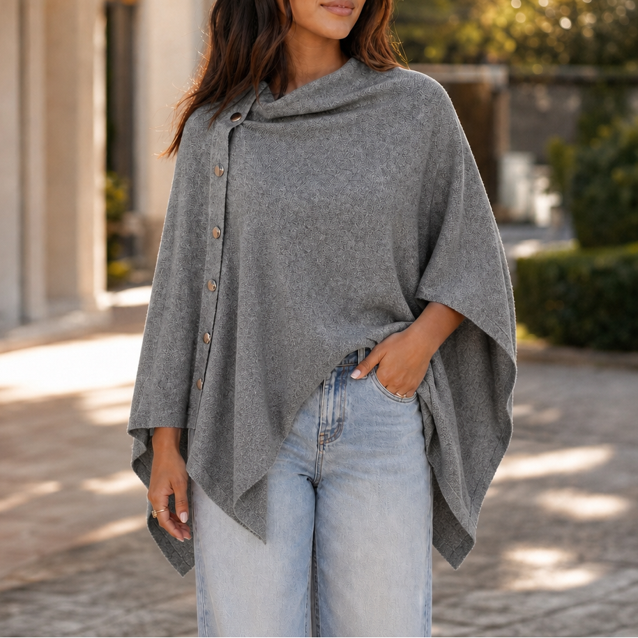 Wraparla – Side-Button Convertible Poncho Wrap