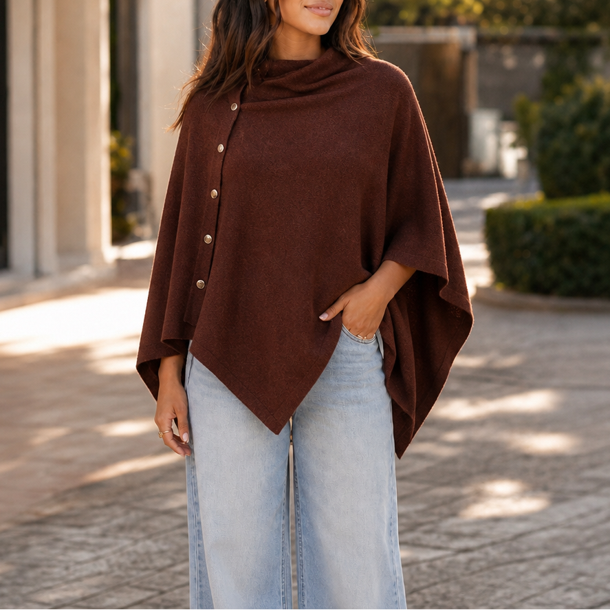 Wraparla – Side-Button Convertible Poncho Wrap