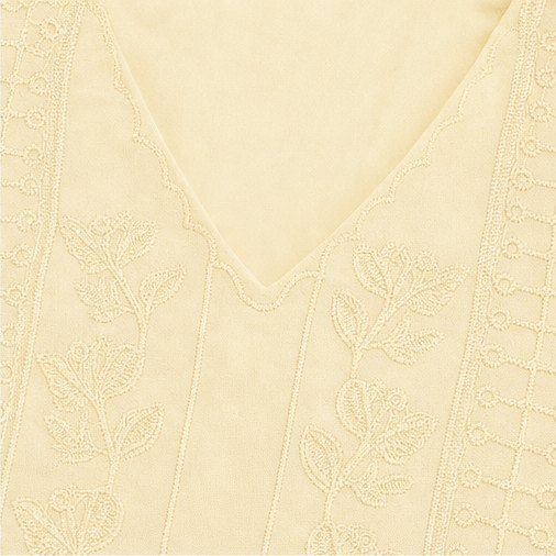 Wearbella – Embroidered V-Neck Lace Panel Blouse