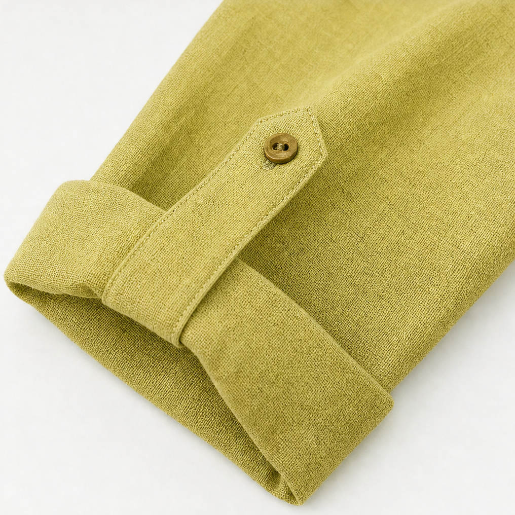 Effortlane – Asymmetric Hem Cotton-Linen Look Tunic Set