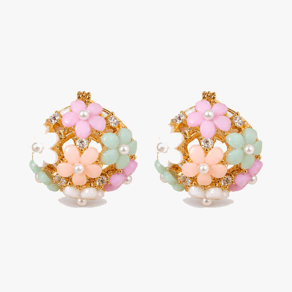 Florelle – Pastel Floral Cubic Zirconia Earrings