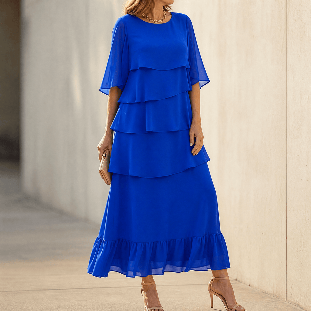 Florelle – Women's Layered Ruffle Midi Dress