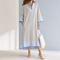 Florene – Women's Lightweight Striped Midi Dress