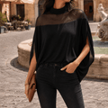 Florenza – Women's Mesh Yoke Batwing Blouse