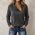 Layerly – Asymmetric Zip Ribbed Knit Top