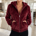 Wearbella – Hooded Faux Fur Zip Jacket