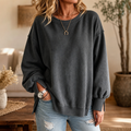 Marlowfield – Exposed-Seam Cut-Out Cuff Sweatshirt