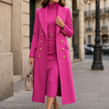 Wearbella – Double-Breasted Structured Wool-Look Coat