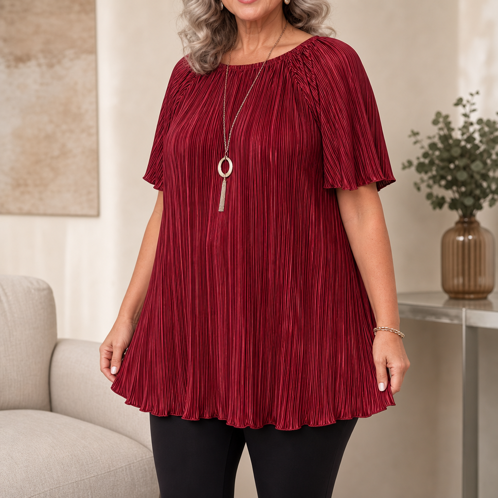 Wearbella – Pleated Wide-Fit  Blouse