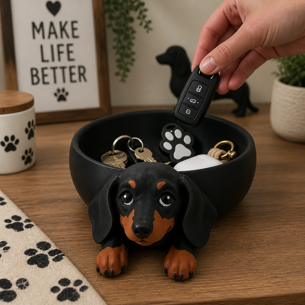 Wienerly – Sculpted Dachshund Catchall Tray