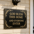 Graceborne – Embossed Scroll Metal Blessing Sign