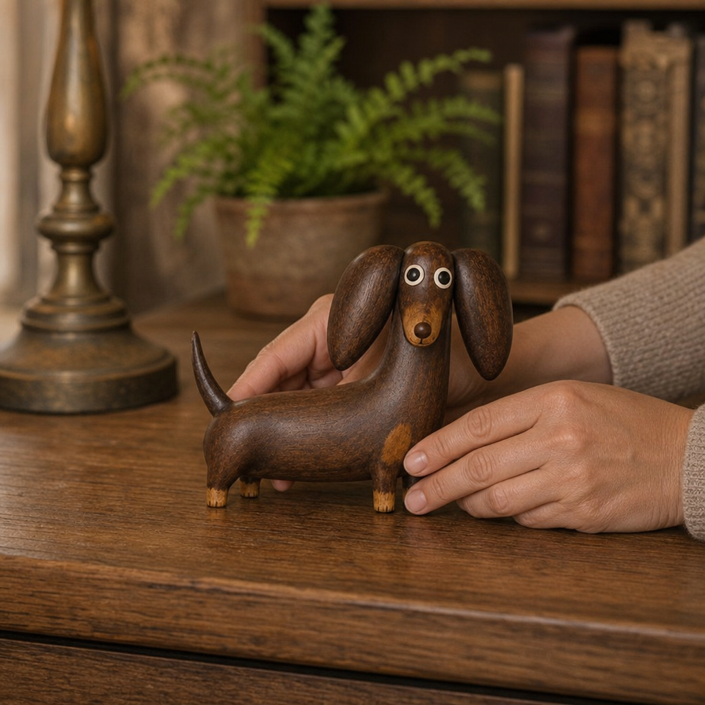 Oakhollow – Carved Dachshund Sculpture