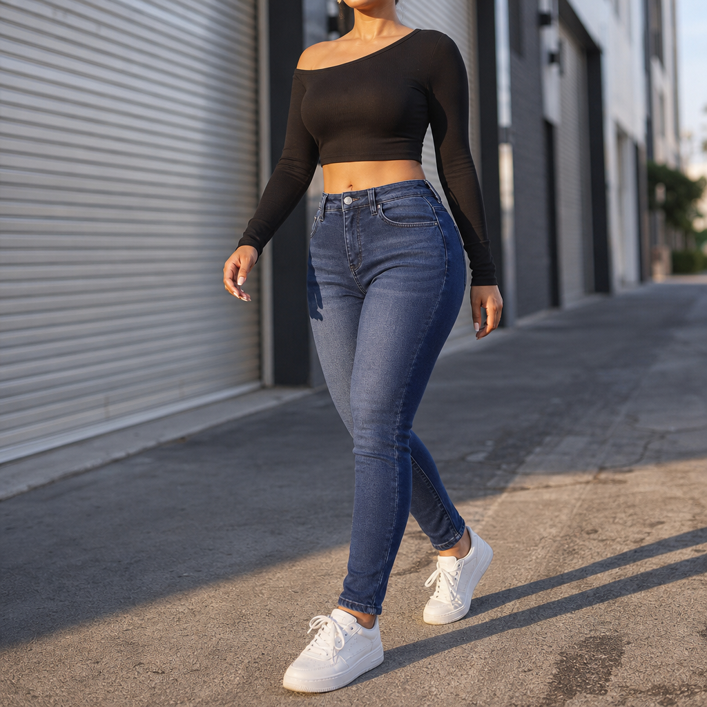 Plushden – Fleece-Lined High-Stretch Skinny Jeans