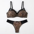 Luxette – Leopard lace push-up bra and panties set