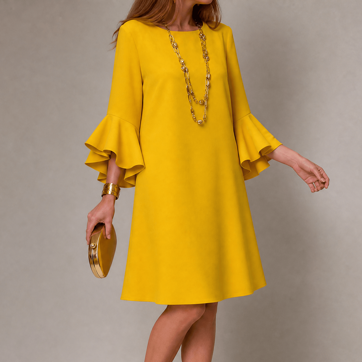Hilaria – Women's Statement Bell Sleeve Mini Dress