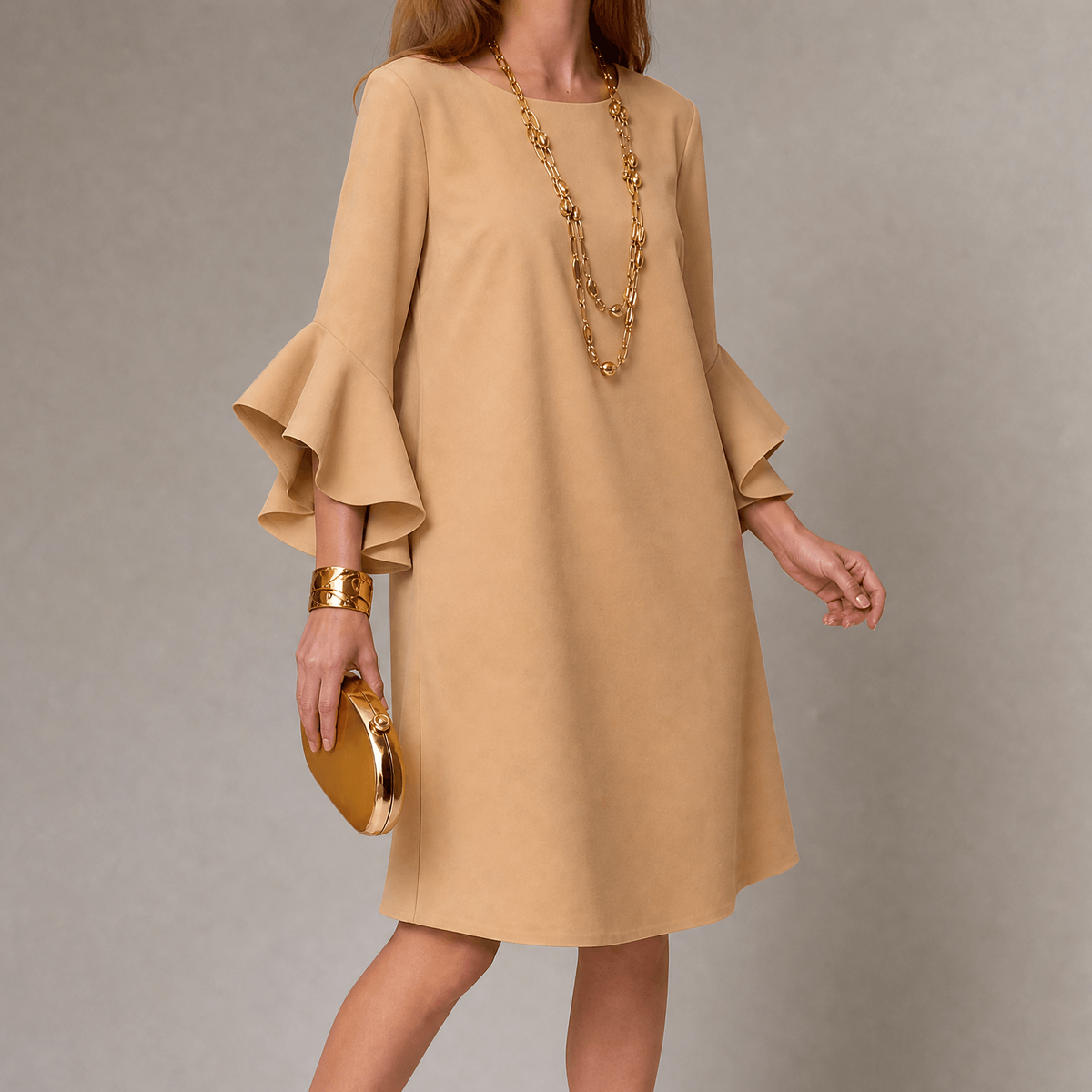 Hilaria – Women's Statement Bell Sleeve Mini Dress