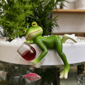 Hopwell – Wine-Sipping Frog Planter Ornament
