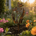 Lark & Iron – Rustic Bird & Wildflower Garden Stake