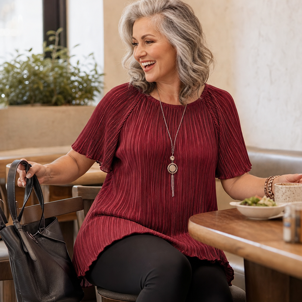 Wearbella – Pleated Wide-Fit  Blouse