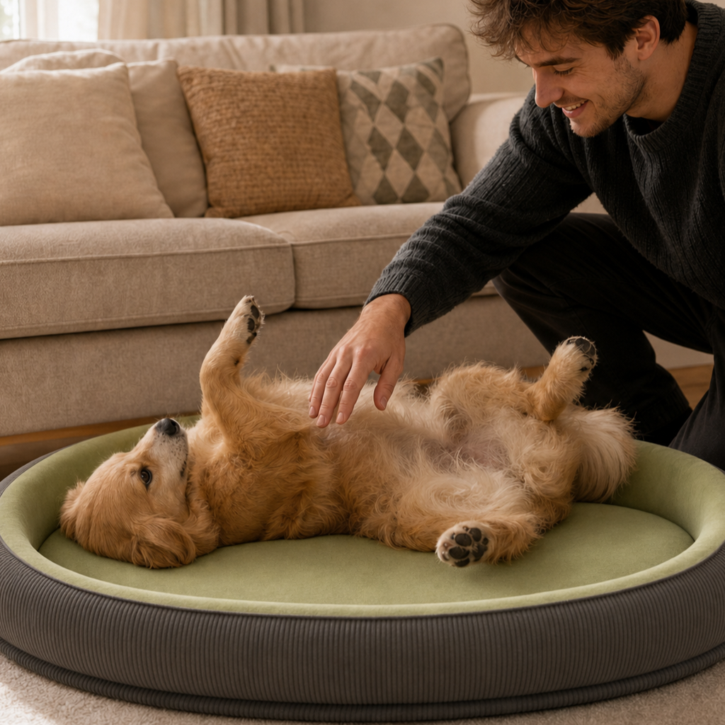 Denhaven – Two-Sided Bolster Dog Bed With Raised Edge