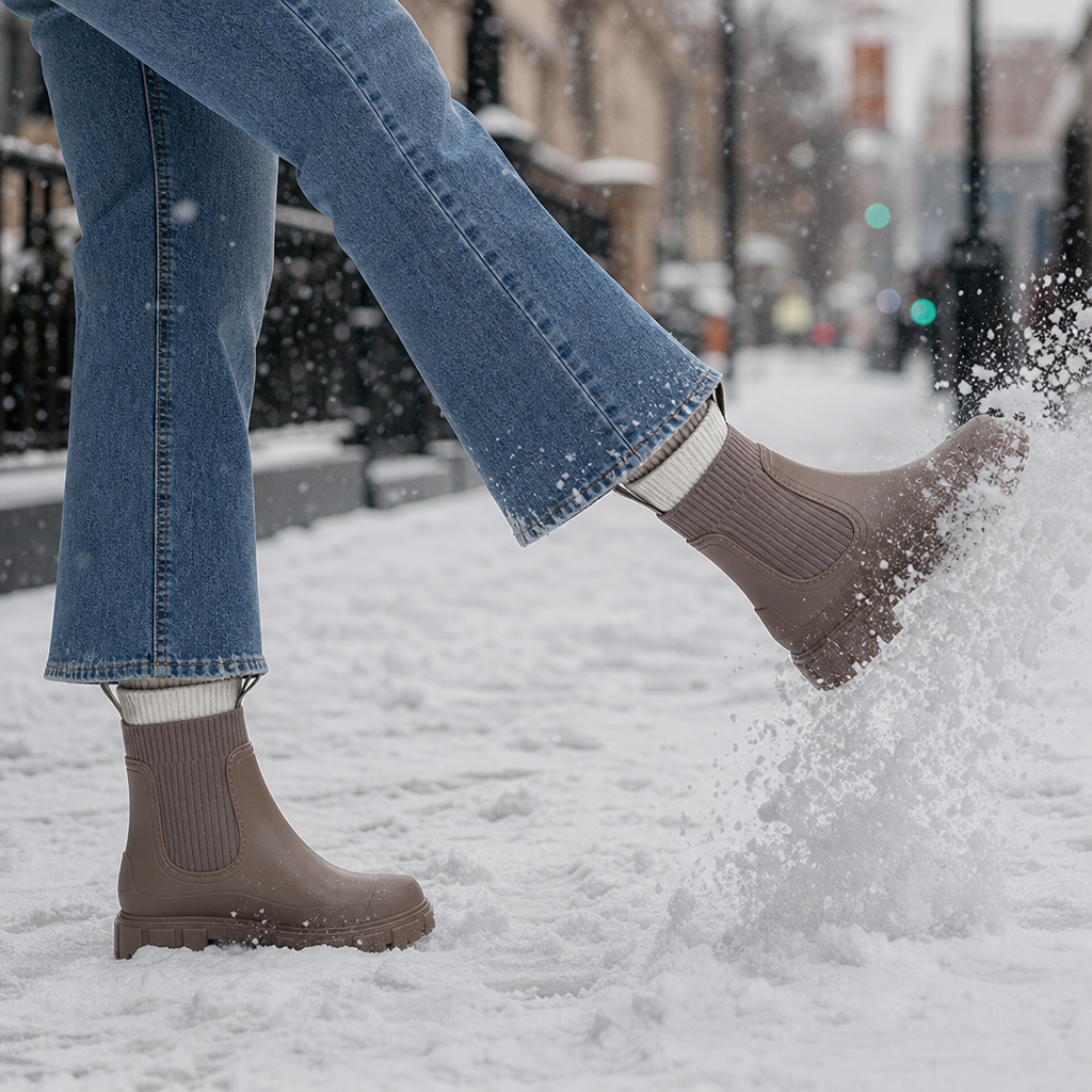 Puddlestep – Elastic Collar Ankle Rain Boots