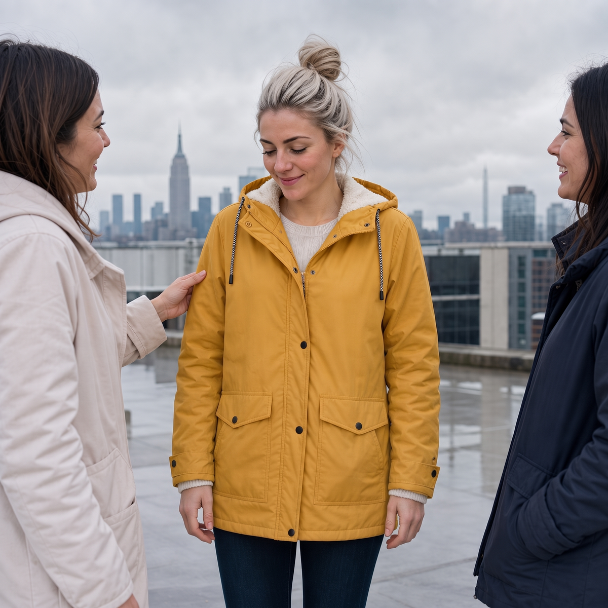 Windloft – Fleece-Lined Look Hooded Windproof Jacket