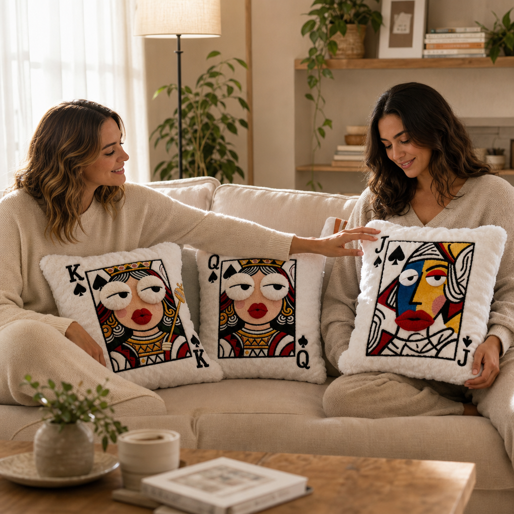Velvina – Queen Of Spades Statement Throw Pillow