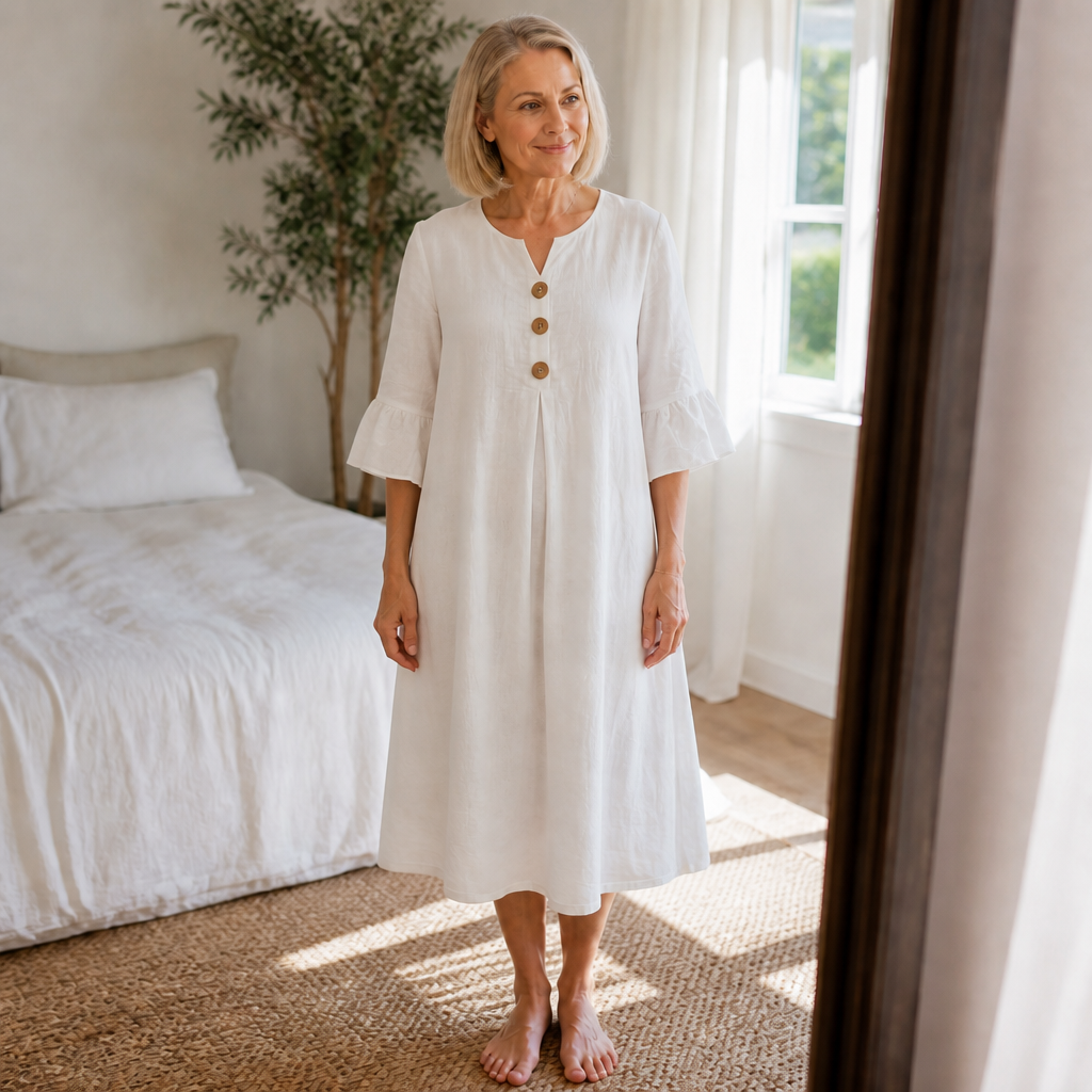 Wearbella – V-Neck Ruffle Sleeve Midi Dress