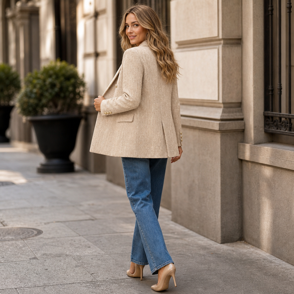 Structa – Double-Breasted Slim-Fit Blazer