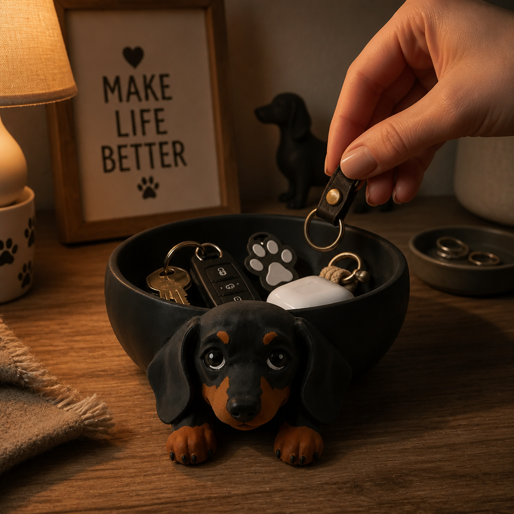 Wienerly – Sculpted Dachshund Catchall Tray