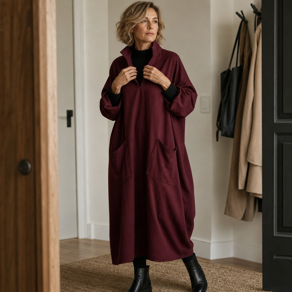 Wearbella – Cocoon Taper Mock Neck Dress