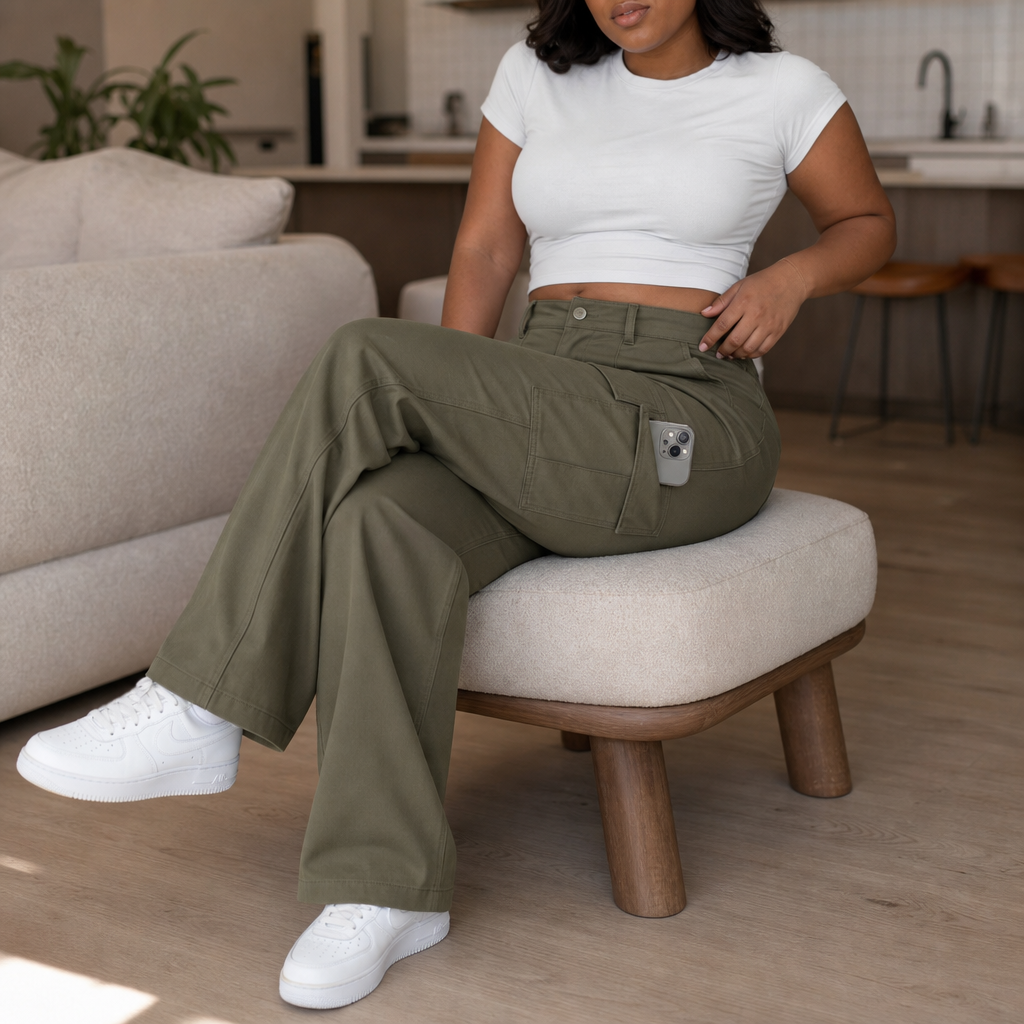 Wearbella – High Waist Wide Leg Cargo Pants