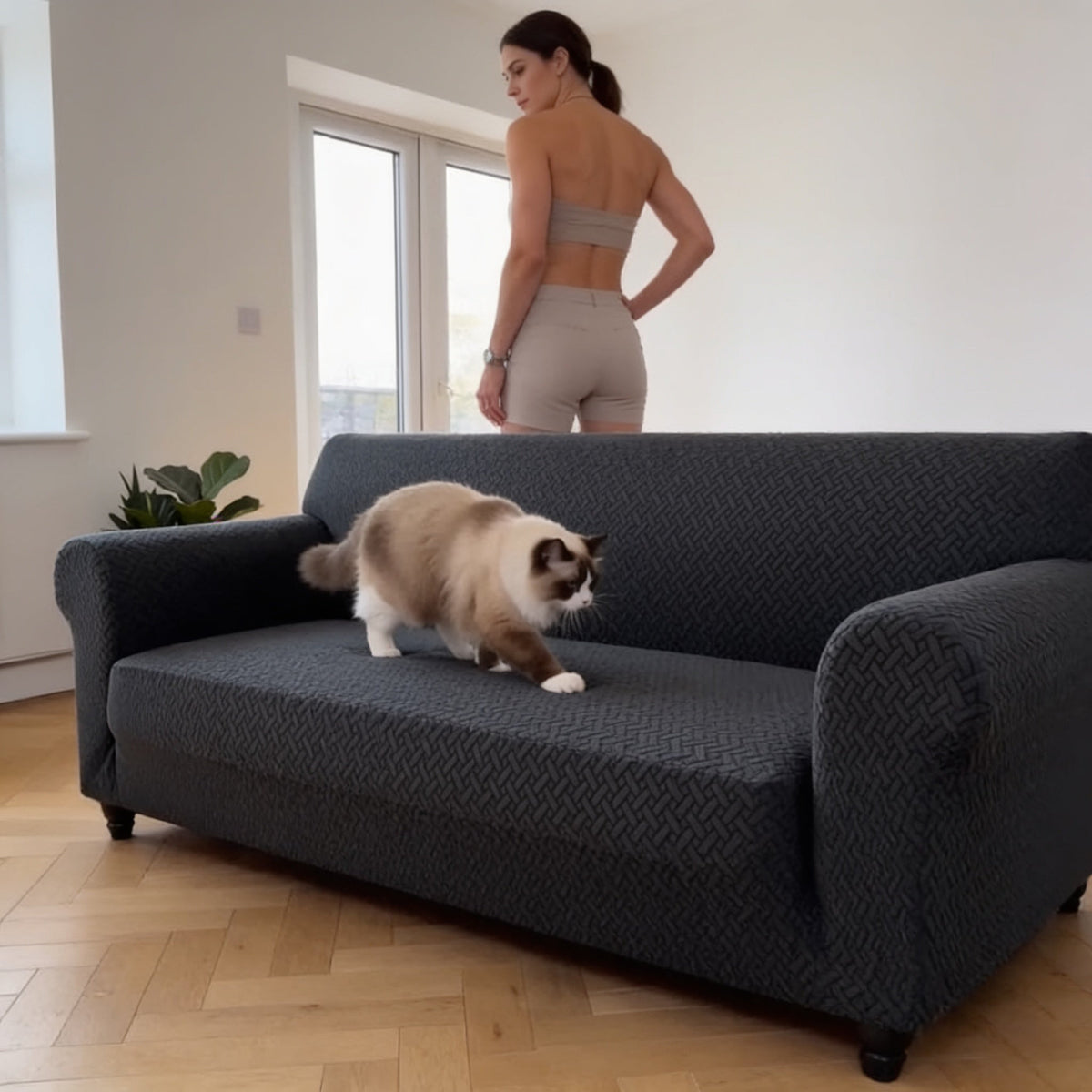 Stayvora – Jacquard Anti-Slip Stretch Sofa Cover