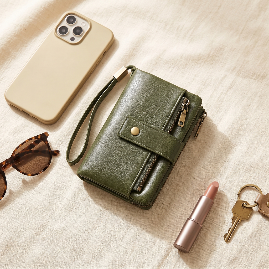 Veluna – Long Wallet with Phone Pocket and Wrist Strap