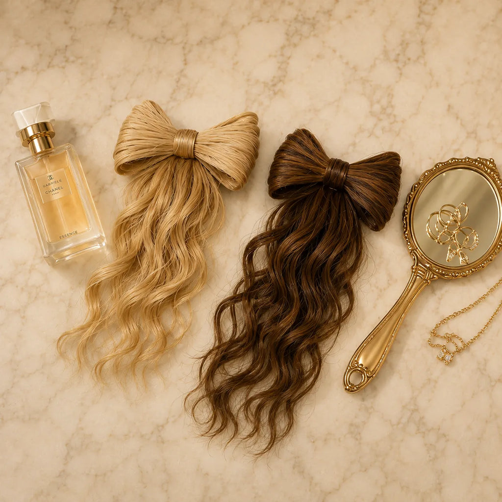 Lunavia – Bow Clip On Ponytail Hair Extension with Long Waves