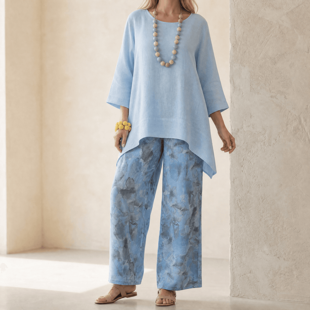 Linova – Women's Artful Linen Two-Piece Set