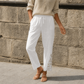 Liora – Women's Lace Trim Drawstring Comfort Pants
