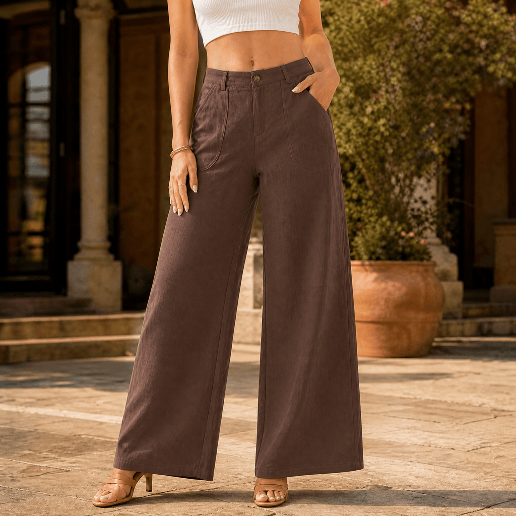 Loriva – Women's High-Waisted Wide-Leg Palazzo Pants