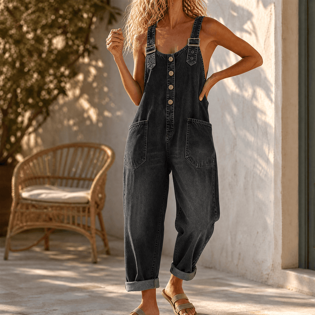 Lovarra – Women's Relaxed Denim Overalls with Pockets
