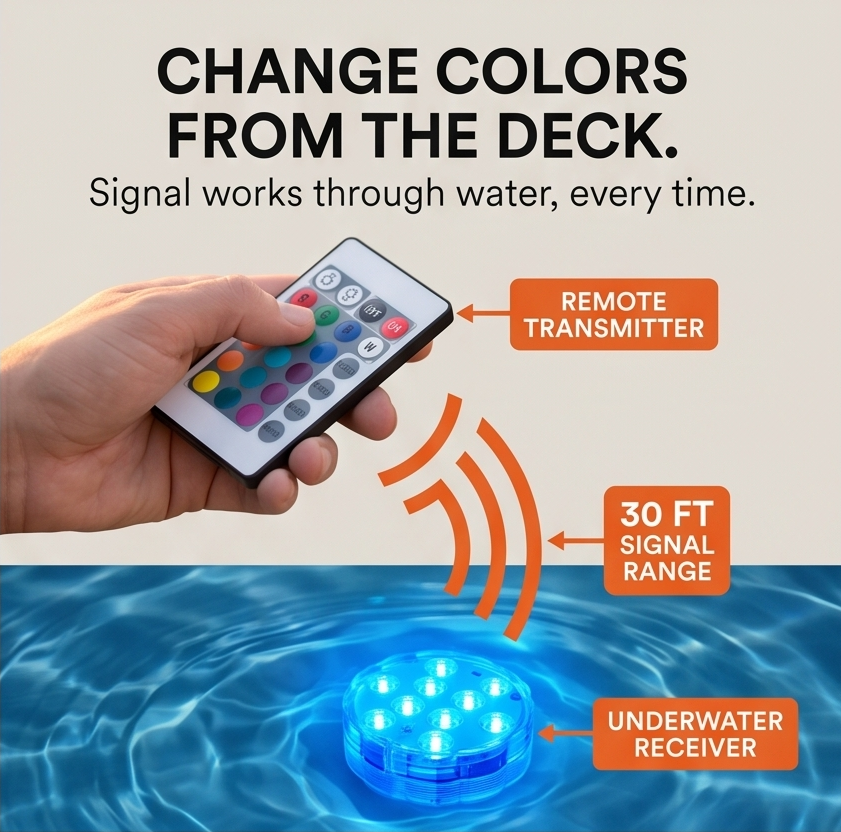 LumaGlow – Submersible Pool Light with Remote (2pack)