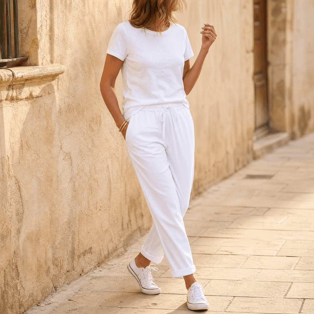 Lunara – Women's lightweight linen look summer pants