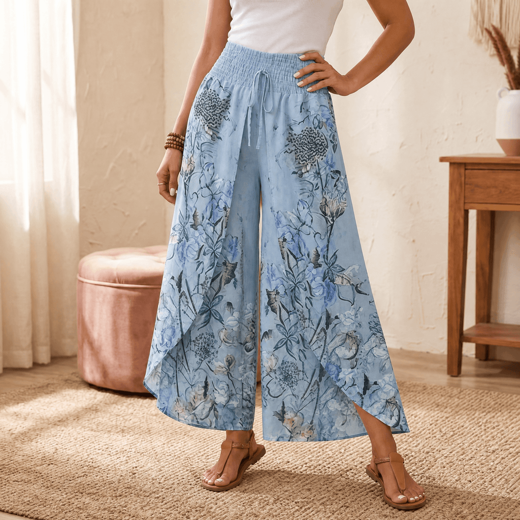 Lunavia – Women's Boho Floral Wide-Leg Pants