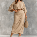 Lunavia – Women's Kimono Sleeve Plus-Size Two-Piece Set